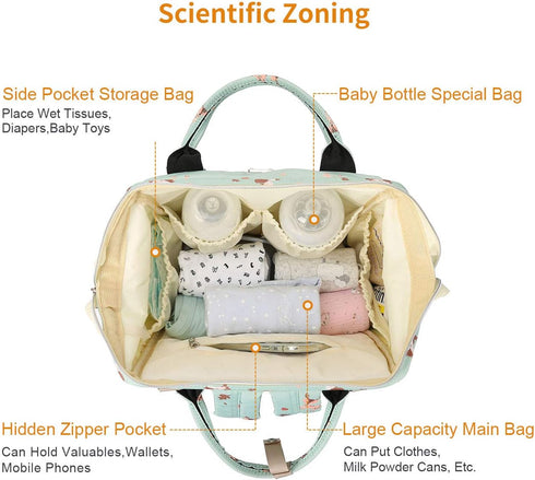 Backpack Backpack Diaper Bags for Mom Dad Baby Care Bag Maternity Nappy Bags for Boys Girls Large Green Paaleras para