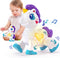 hahaland Toys for 1 Year Old Girl - Unicorn Musical Light Up Baby Girls Interactive Travel Christmas Stocking Stuffers