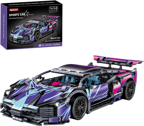 WINGIFT 1329 Piece Sports Car Building Blocks Toys Boys or Adults Kits,