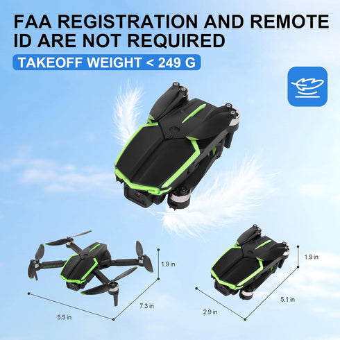 CQDAKET 2 33-Min Drone with Camera for Adults, Batteries Flight, Optical Flow Positioning, One-Touch Takeoff/Landing