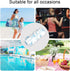 JUZIHAI 2 Pack, Blue Ribbon Bow Wet Dry Bags Waterproof Baby Cloth Diaper Organizer with Two Zippered for Travel Beach