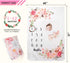 Baby Monthly Milestone Blanket, Soft Floral Memory Blanket, Newborn Growth Chart, 51x40In
