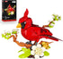 JAKI Northern Cardinal Building Set, Red Birds with Flower Camellia for Adults,