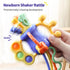 Baby Toys for 6-12 Months, Airplane Travel Essentials, Car Seat Toy Teether Mittens with Rattle for 1 Year Old
