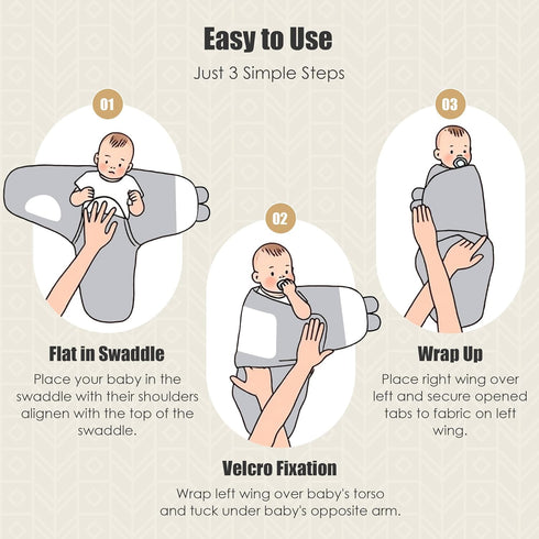3-Pack 0-3 SWEET DOLPHIN Baby Swaddle Sleep Sacks - Newborn Swaddle Blanket with Soft Cotton - Ergonomic Wrap for Boys