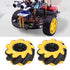 Mecanum Wheel Robot Kit Omnidirectional Wheels Smart Robot Car Chassis Kit Diameter 60mm for TT coupling((2 Pair))