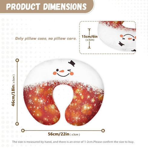 ZWPINITUP 2 Packs Christmas Snowman Boy Girl Nursing Pillow Cover Baby Breastfeeding Slipcover Newborn Safety and Comfy