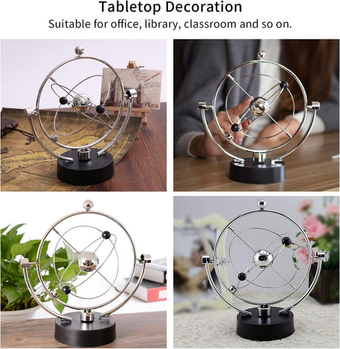 Tnfeeon Art Asteroid USB Battery Power Supply, Electronic Perpetual Motion Desk Toy for Home Office Decoration