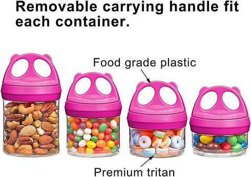 BeneLabel Stackable Food Storage Containers - Travel Container for Formula, Snacks, BPA Free (Red, 31oz)