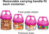 BeneLabel Stackable Food Storage Containers - Travel Container for Formula, Snacks, BPA Free (Red, 31oz)
