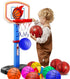 ABAJI Mini Basketballs Set - 2 Pack 5" Orange with Pump Needle for Mini Hoop, Durable for Kids 3+