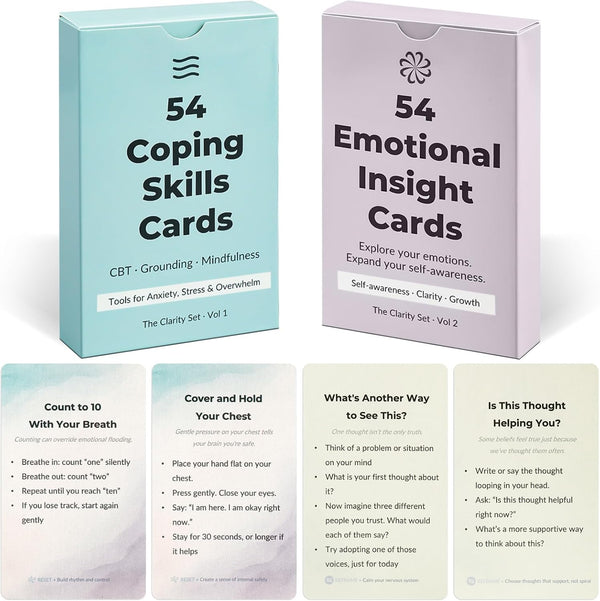 108 Mindfulness Cards for Coping Skills & Mind Brain Emotional Insight Cards