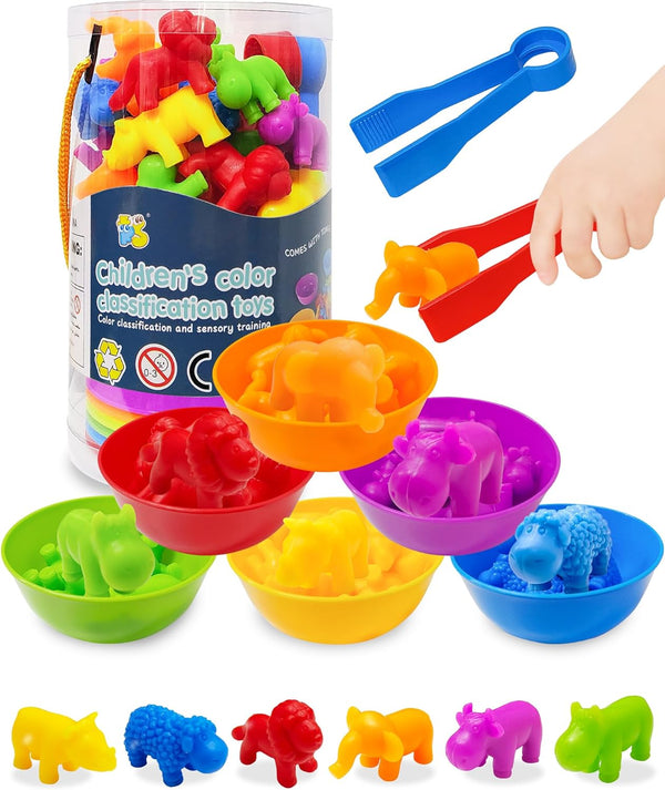 Counting Animal Montessori Toys for 3-5 Years Old Boys Girls, Toddler Preschool Learning Activities Toys for Ages 2-4,