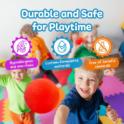 Set Pack 3, IMPRESA Squishy Stress Ball - Sensory Toys for Kids - Fidget Toys for Adults - Tear-Resistant Squeeze Balls