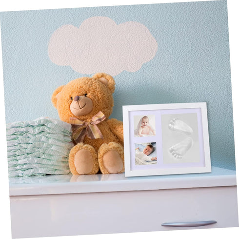 LIOOBO 1Set Newborn Handprint and Footprint Keepsake Kit Photo Frame for Growth Record Imprint Frame for Memorable