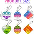 amicbng 108 3 Packs PCS Mini Pop Keychain Fidget Toys, Shape Pop Fidgets Party Favors Kids Sensory Stress Toys, Push