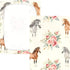 CZXW 52" 28" Watercolor Horses and Flowers Crib Sheets Fitted x Natural Cotton Soft & Breathable for Baby Crib Mattress