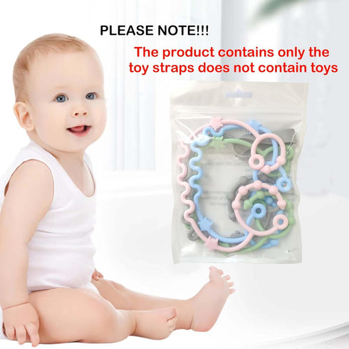 Toy Straps for Baby, RTMOK Silicone Set Pacifier Clip, Applies to Car Seat Toy, Teether Toy, Stroller Accessories
