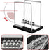 Newton's Cradle Balance Ball with Metal Pendulum Balls, Black Wooden Base Physics Science Ornaments for Desk