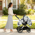 Dalzium Cute Cartoon Panda Leaves Car Seat Cover Baby, Carseat Canopy Cover for Girl Boy, Breathable Baby Carrier Cover