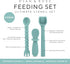 Ryan & Rose Ultimate Utensil Set of 3 Silicone Baby Spoons Silicone baby feeding set for baby led weaning, baby spoons self feeding 6 months, baby utensils, toddler utensils (Seaglass)