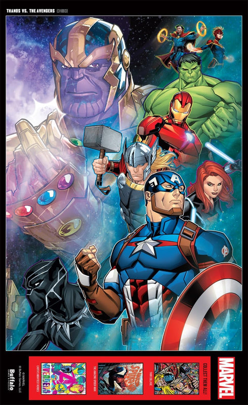 Buffalo Games - Marvel - 500 Piece Jigsaw Puzzle for Adults - Thanos vs. The Avengers - Finished Size 21.25 x 15.00