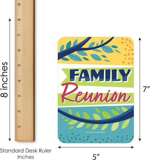 Big Dot of Happiness - Colorful Family Reunion Bingo Cards and Markers, Set of 18