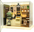 Coffee Shop Mini Model Kits with LED, Make It Miniature Cafe Store,