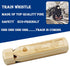 Wooden Train Whistle (2 Pack), 4 Tone Educational Toy Gift with Blast Chart for Kids