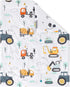 Set, 4 Sets Set PERFEMET Car Printed Toddler Comforter Pieces Toddler Bedding for Boys, Reversible Tractors Pattern