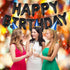 Happy Birthday Balloon Banner Party Kit, 16 Inch 3D Aluminum Foil Inflatable Letter Balloons for Birthday Decorations