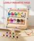 GAMENOTE Magnetic Color and Number Maze - Montessori Fine Motor Skills Toys for Boys Girls 3-5 Years Old, Learning