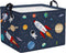 Clastyle Rocket Astronaut Shelf Basket for Boys Cosmic Planet Universe Blue Storage