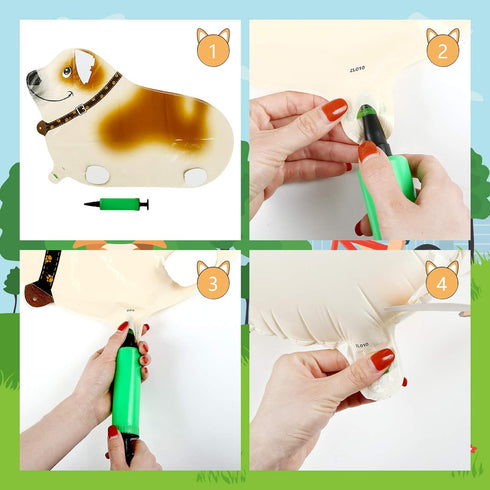 Puppy Dog Themed Birthday Party Decorations, 6pcs Dog Balloons for Birthday Party Supplies