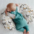 Summer Boho Floral Butterflies Nursing Pillow Covers for Boy Girl Vintage Wildflowers Leaves Nursery Feeding Pillowcase