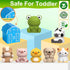 Learning Toy for Toddlers 1-3, 10 Farm Animal Toys & Barns, Montessori Educational Sensory Gift