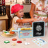 Set 3-6 Counter 24 Pillowhale Wooden Pizza Play for Kids Slice and Serve Pretend Play Food with Hook-and-Loop Cutting