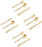 LIANYU 12-Piece Gold Kids Silverware Set - Stainless Steel Toddler Utensils Flatware Set for 4, Includes Knife, Fork,