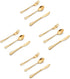 LIANYU 12-Piece Gold Kids Silverware Set - Stainless Steel Toddler Utensils Flatware Set for 4, Includes Knife, Fork,