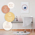 Tummy (40"x40") Byrd & Blume Round Baby Play Mat, Organic Cotton Soft Padded Nursery Floor Mat, Safe Hypoallergenic