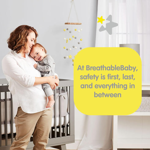 3mm 4FS 3 4 BreathableBaby Breathable Mesh Liner for Full-Size Cribs, Classic Mesh, Starlight (Size Covers or Sides)