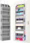 2 Pack Over The Door Storage Organizer, 5 Pockets & 10 Mesh Side Pockets, 44 lbs Capacity for Bedroom, Bathroom, Nursery
