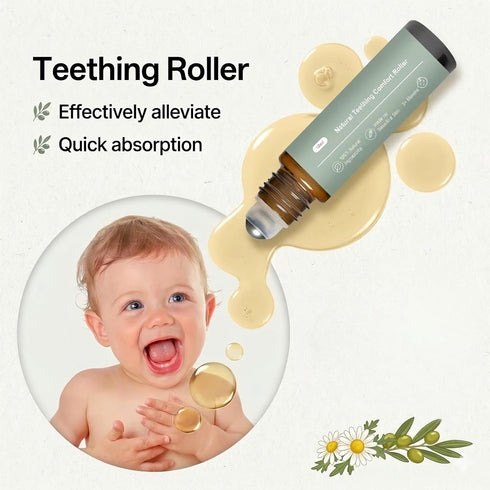 2Pack Teething Roller, Mamas Teether: Teething Oil Roller, Teething Roller All Natural,Natural Gentle Teething Comfort