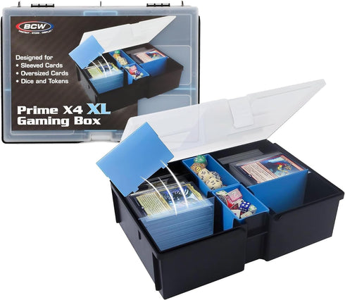 BCW Prime X4 Gaming Box | Playing Card Storage Box for Decks and Game Accessories