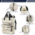 Jihqo Backpack 10L Diaper Bag West Desert with Cowboys Travel Diaper Bags for Women, Functional Baby Changing Bag
