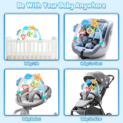 0-6 6-12 0 3 6 9 12 Car Seat Toys for Babies MonthsArch Stroller Toys for Months Infant Mobile Bassinet Bouncer Hanging