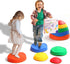 makarci 5pcs Stepping Stones for Kids, Non-Slip Plastic Balance Stones, Sensory Play Equipment for Age 3-8 Years
