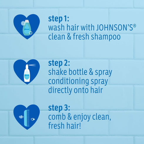2-in-1 13.6 oz Johnson's Clean & Fresh Children's Shampoo & Body Wash, Daily Hair & Body Wash for Kids & Toddlers
