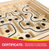 Wooden Labyrinth Game - Marble Ball Tilt Maze Board Game, Table Balance Game and Toy for Kids and Adults