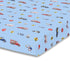 Baby Boy Fitted Crib Sheet Police, Fire and Rescue, 100% Soft Breathable